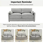 MAYEERTY 68.1 Canapé Causeuse Rembourré Confortable Canapé Nuage Oversize Canapé Double Coussin pour Salon Gris Clair