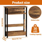 Narrow Side Table with Storage Shelf