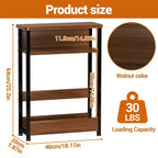 Narrow Side Table with Storage Shelf