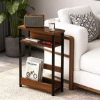 Narrow Side Table with Storage Shelf