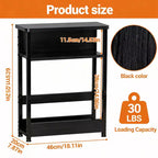 Narrow Side Table with Storage Shelf