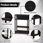 Narrow Side Table with Storage Shelf