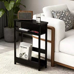 Narrow Side Table with Storage Shelf