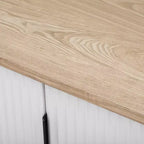 JVNOXK 51-inch Recessed Farmhouse-Style Kitchen Island with Folding Table Top Towel Rack and Rolling Cart, Suitable for Kitchens, White Ash Wood
