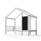 Luxystar House Bed With 2 Large Drawers, Chalkboard and Fence, White