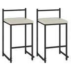 Costway 26'' Stackable Counter Height Bar Stools Set of 4 w/Back Metal Frame & Footrest Black