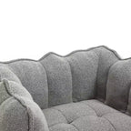 Fauteuil poire souple avec mousse haute résilience, canapé paresseux carré avec repose-pieds, housse pour adultes pour jouer, lire ou regarder la télévision