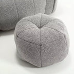 Fauteuil poire souple avec mousse haute résilience, canapé paresseux carré avec repose-pieds, housse pour adultes pour jouer, lire ou regarder la télévision