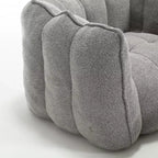 Fauteuil poire souple avec mousse haute résilience, canapé paresseux carré avec repose-pieds, housse pour adultes pour jouer, lire ou regarder la télévision