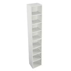 Étagère de rangement multimédia à 8 niveaux VIYET 11.69.370.9 - MDF blanc, étagères réglables