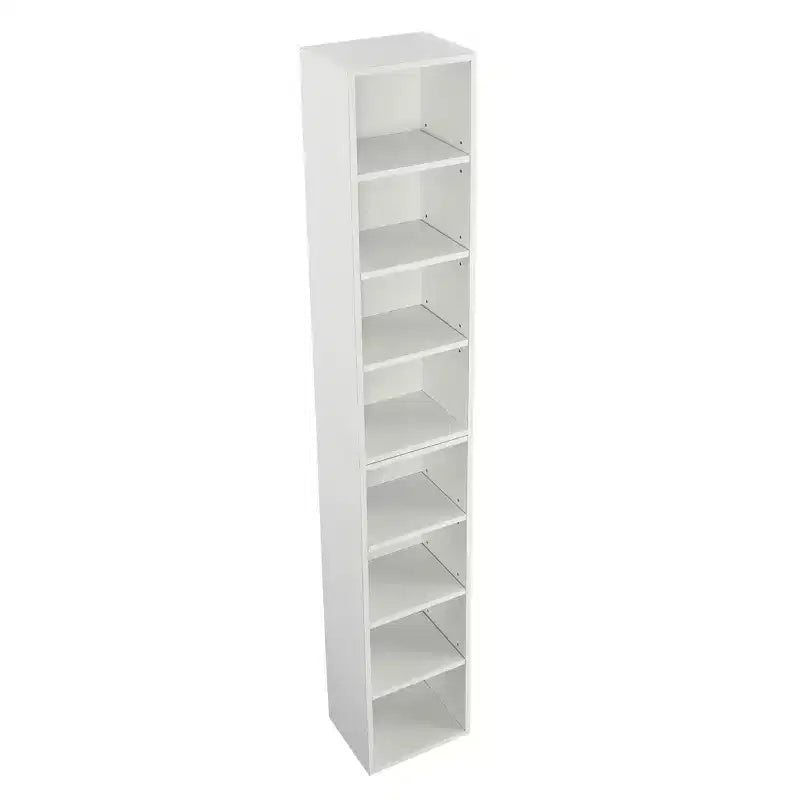 Étagère de rangement multimédia à 8 niveaux VIYET 11.69.370.9 - MDF blanc, étagères réglables