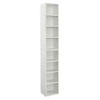 Étagère de rangement multimédia à 8 niveaux VIYET 11.69.370.9 - MDF blanc, étagères réglables