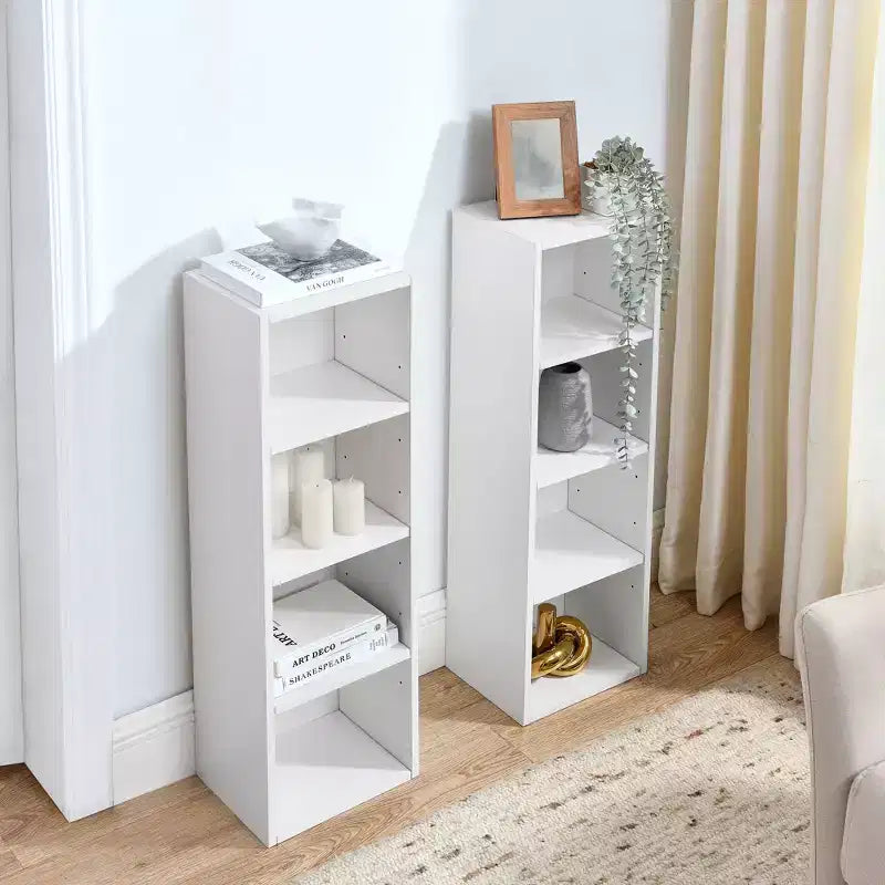 Étagère de rangement multimédia à 8 niveaux VIYET 11.69.370.9 - MDF blanc, étagères réglables