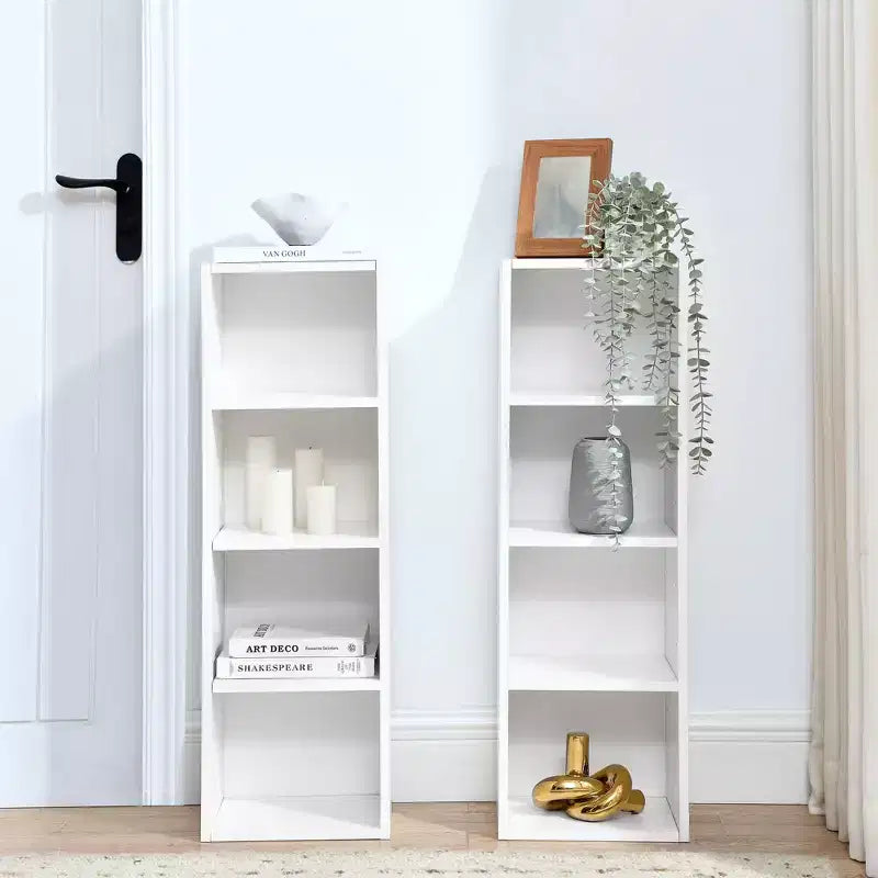 Étagère de rangement multimédia à 8 niveaux VIYET 11.69.370.9 - MDF blanc, étagères réglables