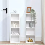 Étagère de rangement multimédia à 8 niveaux VIYET 11.69.370.9 - MDF blanc, étagères réglables