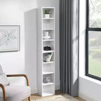 Étagère de rangement multimédia à 8 niveaux VIYET 11.69.370.9 - MDF blanc, étagères réglables