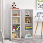 Étagère de rangement multimédia à 8 niveaux VIYET 11.69.370.9 - MDF blanc, étagères réglables