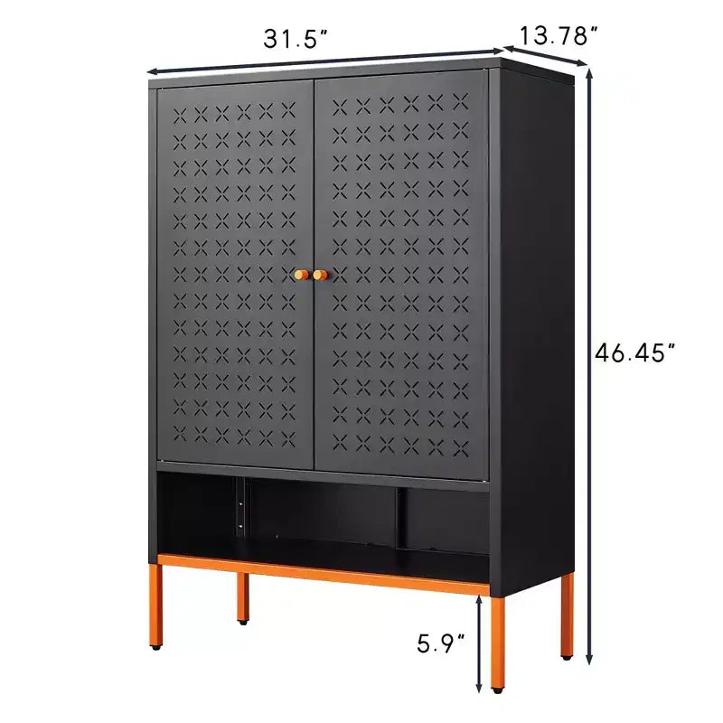 MAYEERTY Meuble à chaussures magnétique à étagère réglable, hauteur 3 positions pour chaussures de 17 à 32 cm