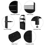 Meuble de bar d'angle multifonctionnel avec casier à vin amovible, porte-verres et porte en maille - Buffet compact pour bar et salon