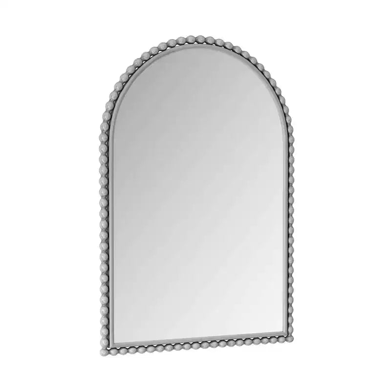 MAYEERTY Iron Arch Vintage Vanity Mirror Wall Hanging Placed Table for Living Room Bedroom Silver