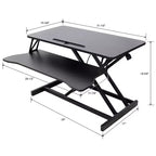 Standing Desk Converter, Height Adjustable Sit Stand Up Desk Riser with Keyboard Tray, Desktop Workstation
