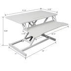 Standing Desk Converter, Height Adjustable Sit Stand Up Desk Riser with Keyboard Tray, Desktop Workstation