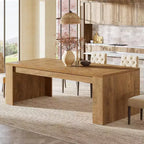 Lantine 70.9-Inch Rectangular Dining Table for 6-8, Farmhouse Wooden Kitchen Table, Large Dining Room Furniture for Kitchen, Living Room