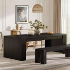 Lantine 70.9-Inch Rectangular Dining Table for 6-8, Farmhouse Wooden Kitchen Table, Large Dining Room Furniture for Kitchen, Living Room