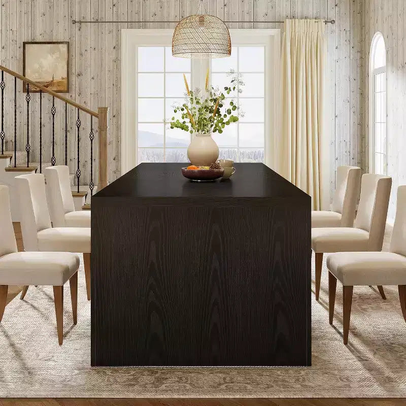Lantine 70.9-Inch Rectangular Dining Table for 6-8, Farmhouse Wooden Kitchen Table, Large Dining Room Furniture for Kitchen, Living Room