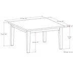 Colburn 54 x 54 inch Square Contemporary Dining Table in Walnut