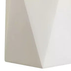 LeisureMod Nexovo - Table d'appoint géométrique moderne en pierre reconstituée pour l'intérieur et l'extérieur