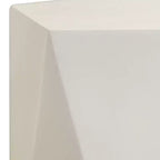 LeisureMod Nexovo - Table d'appoint géométrique moderne en pierre reconstituée pour l'intérieur et l'extérieur