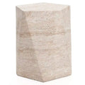 LeisureMod Nexovo Modern Geometric End Table - Fiberstone Indoor/Outdoor Side Table