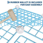 Organisateur d'entrée moderne à 6 cubes, modulable en grille métallique empilable, assemblage rapide pour chaussures, sacs et accessoires