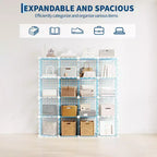 Organisateur d'entrée moderne à 6 cubes, modulable en grille métallique empilable, assemblage rapide pour chaussures, sacs et accessoires