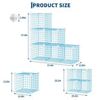 Organisateur d'entrée moderne à 6 cubes, modulable en grille métallique empilable, assemblage rapide pour chaussures, sacs et accessoires