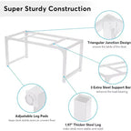 Lantine Modern Computer Desk, 78.7 x 39.4 inch X Large Executive Office Desk Computer Table Study Writing Desk Workstation for Home Office,White