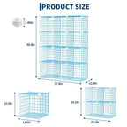 12-Cube Storage Organizer 37 x 13 x 38  Modular Wire Shelving Unit for Closet, Bedroom, Office (1-Pack)