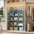 12-Cube Storage Organizer 37 x 13 x 38  Modular Wire Shelving Unit for Closet, Bedroom, Office (1-Pack)