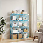 12-Cube Storage Organizer 37 x 13 x 38  Modular Wire Shelving Unit for Closet, Bedroom, Office (1-Pack)