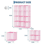 12-Cube Storage Organizer 37 x 13 x 38  Modular Wire Shelving Unit for Closet, Bedroom, Office (1-Pack)