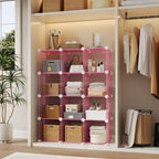 12-Cube Storage Organizer 37 x 13 x 38  Modular Wire Shelving Unit for Closet, Bedroom, Office (1-Pack)