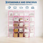 12-Cube Storage Organizer 37 x 13 x 38  Modular Wire Shelving Unit for Closet, Bedroom, Office (1-Pack)