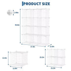 12-Cube Storage Organizer 37 x 13 x 38  Modular Wire Shelving Unit for Closet, Bedroom, Office (1-Pack)