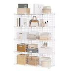 12-Cube Storage Organizer 37 x 13 x 38  Modular Wire Shelving Unit for Closet, Bedroom, Office (1-Pack)