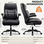 BALHAM TRADE - Chaise de bureau ergonomique avec support lombaire et accoudoirs réglables, roulettes pour le soulagement des douleurs dorsales
