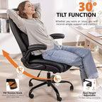 BALHAM TRADE - Chaise de bureau ergonomique avec support lombaire et accoudoirs réglables, roulettes pour le soulagement des douleurs dorsales