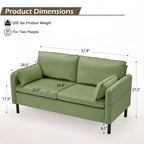EROMMY 57.9 Velvet Loveseat Sofa,Upholstered Loveseat Couch With 2 Extra Soft Cushions & Convenient Side Storage,Comfortable And Stylish Two-Seater
