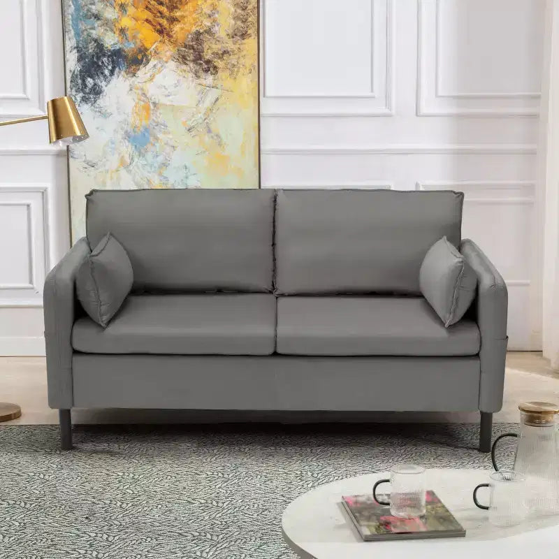 EROMMY 57.9 Velvet Loveseat Sofa,Upholstered Loveseat Couch With 2 Extra Soft Cushions & Convenient Side Storage,Comfortable And Stylish Two-Seater