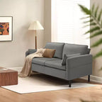 EROMMY 57.9 Velvet Loveseat Sofa,Upholstered Loveseat Couch With 2 Extra Soft Cushions & Convenient Side Storage,Comfortable And Stylish Two-Seater